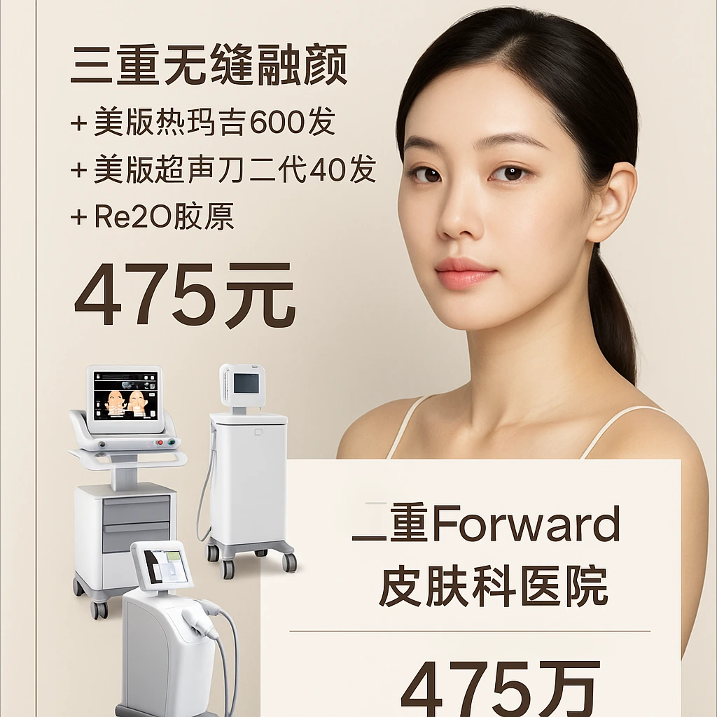 三重无缝融颜+美版热玛吉600发+美版超声刀二代400发+Re2O胶原