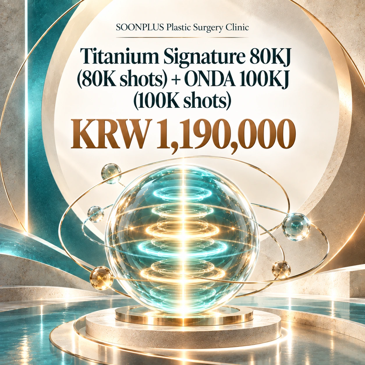 Titanium Signature 80KJ (80K shots) + ONDA 100KJ (100K shots)