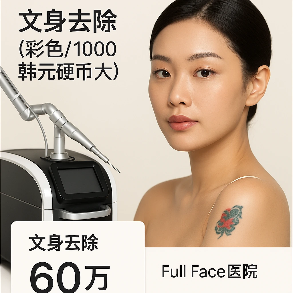 文身去除（彩色/1000韩元硬币大）