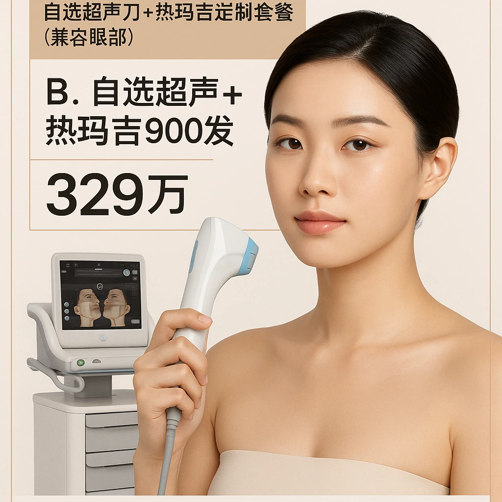 B. 自选超声+热玛吉900发