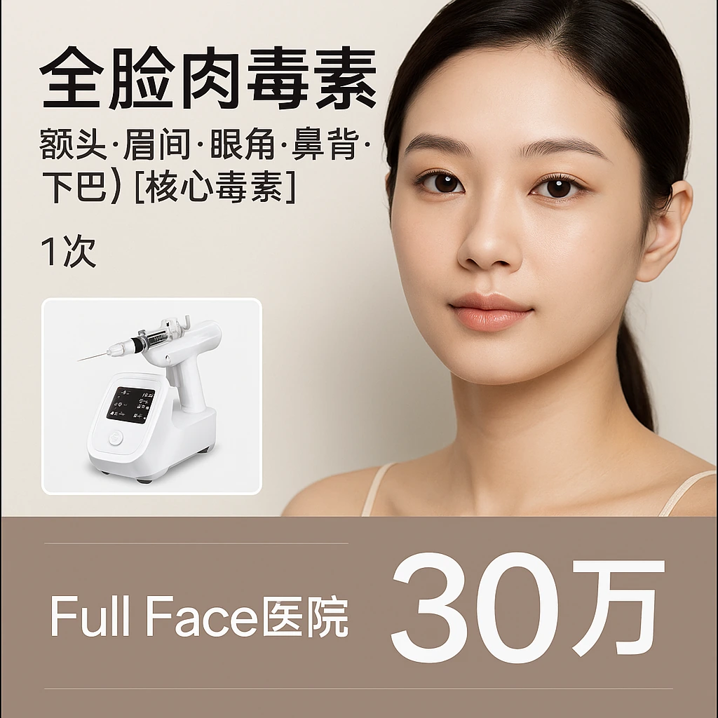 全脸肉毒素（额头·眉间·眼角·鼻背·下巴）【核心毒素】