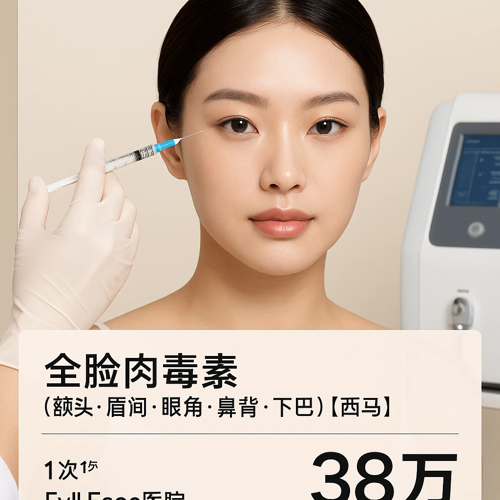 全脸肉毒素（额头·眉间·眼角·鼻背·下巴）【西马】