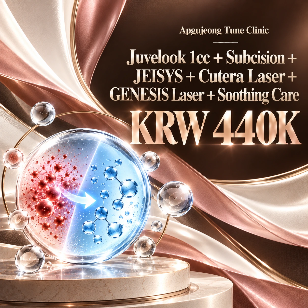 Juvelook 1cc + Subcision + JEISYS + Cutera Laser + GENESIS Laser + Soothing Care