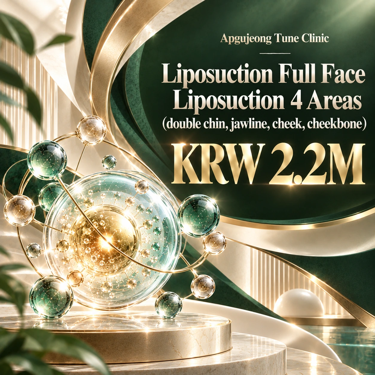 Liposuction Full Face Liposuction 4 Areas (double chin, jawline, cheek, cheekbone)