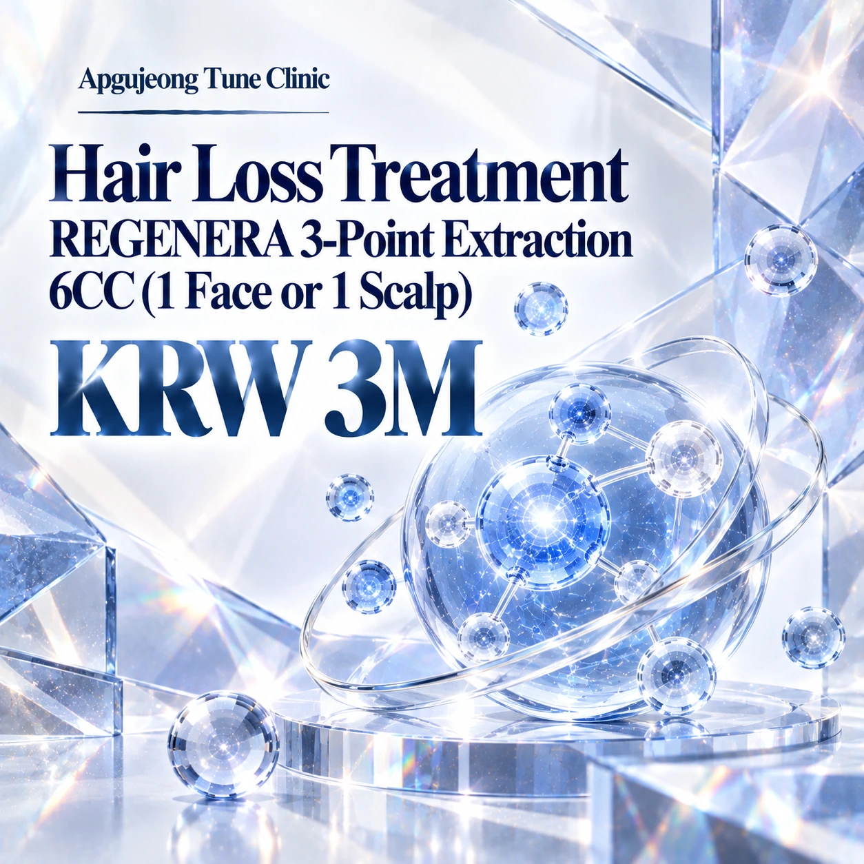 Hair Loss Treatment REGENERA 3-Point Extraction 6CC (1 Face or 1 Scalp)