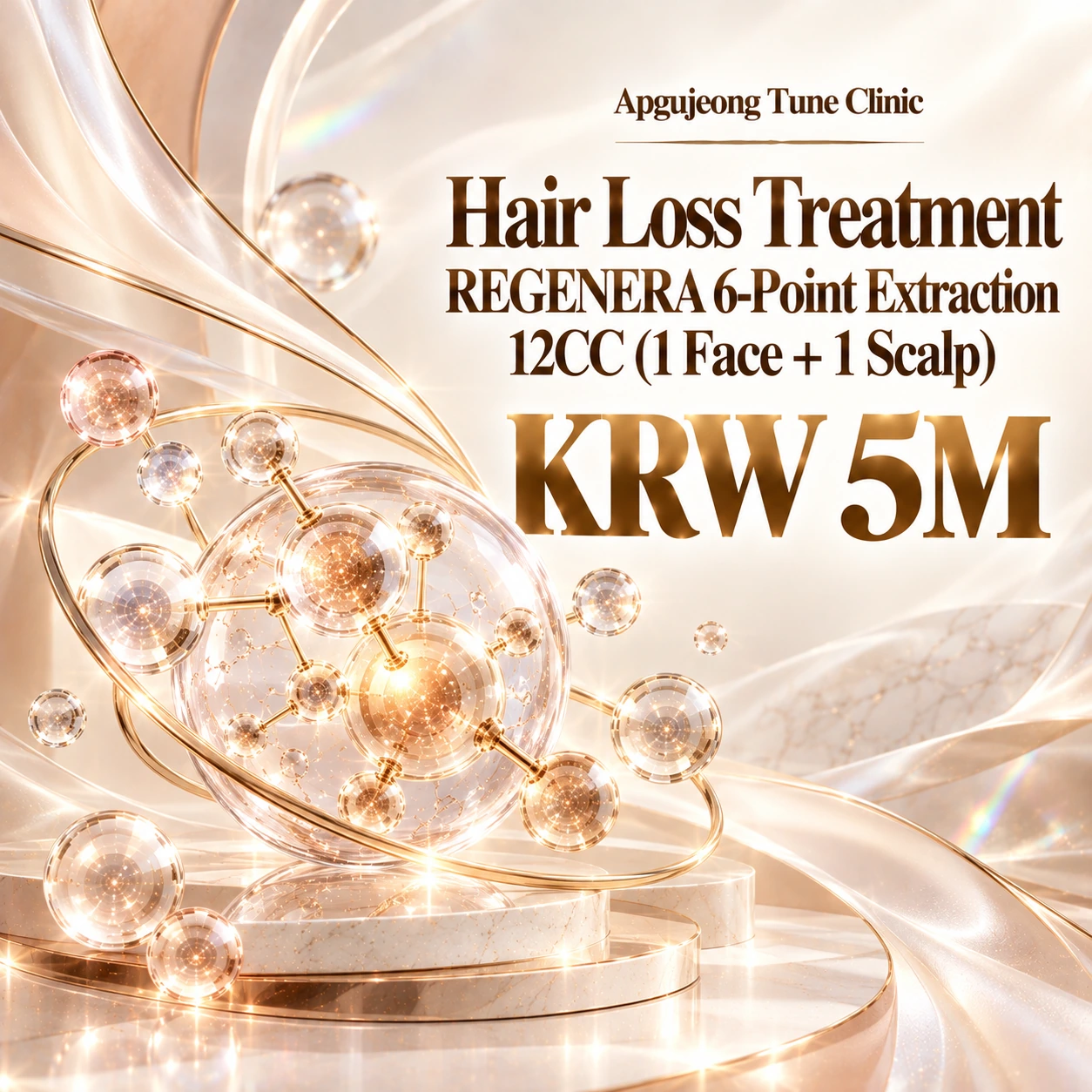 Hair Loss Treatment REGENERA 6-Point Extraction 12CC (1 Face + 1 Scalp)