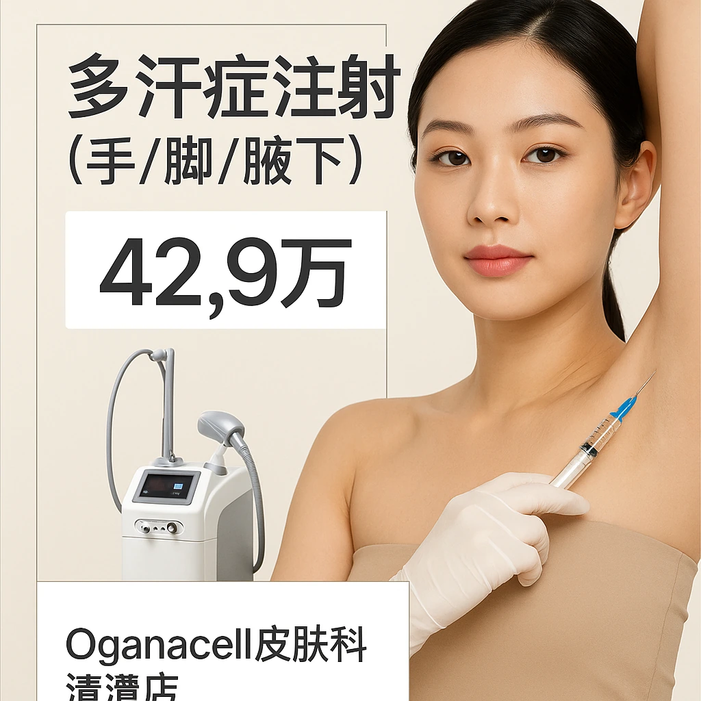 肉毒素 多汗症注射(手/脚/腋下)