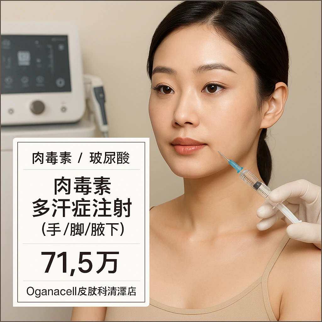 肉毒素 多汗症注射(手/脚/腋下)