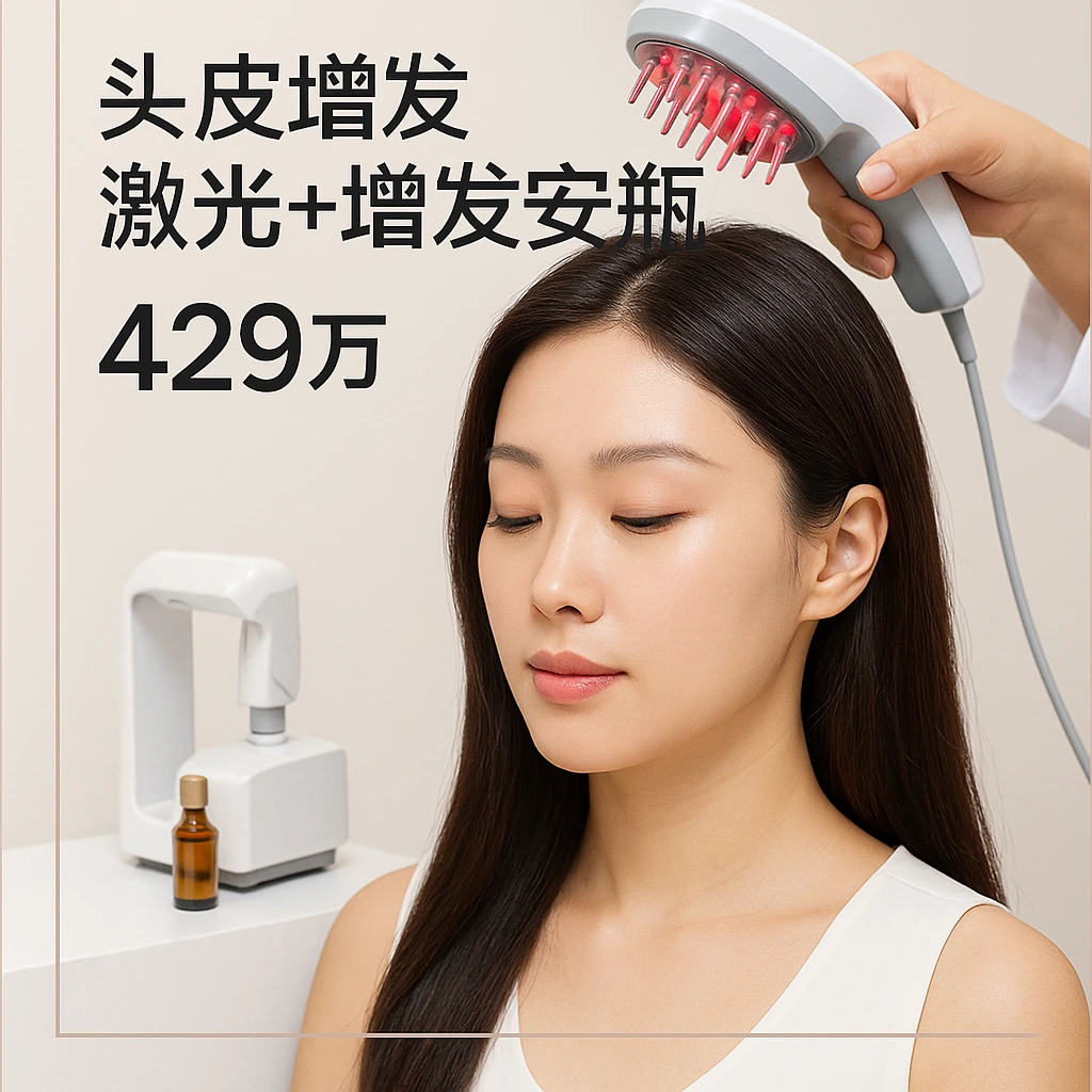 头皮增发激光+增发安瓶