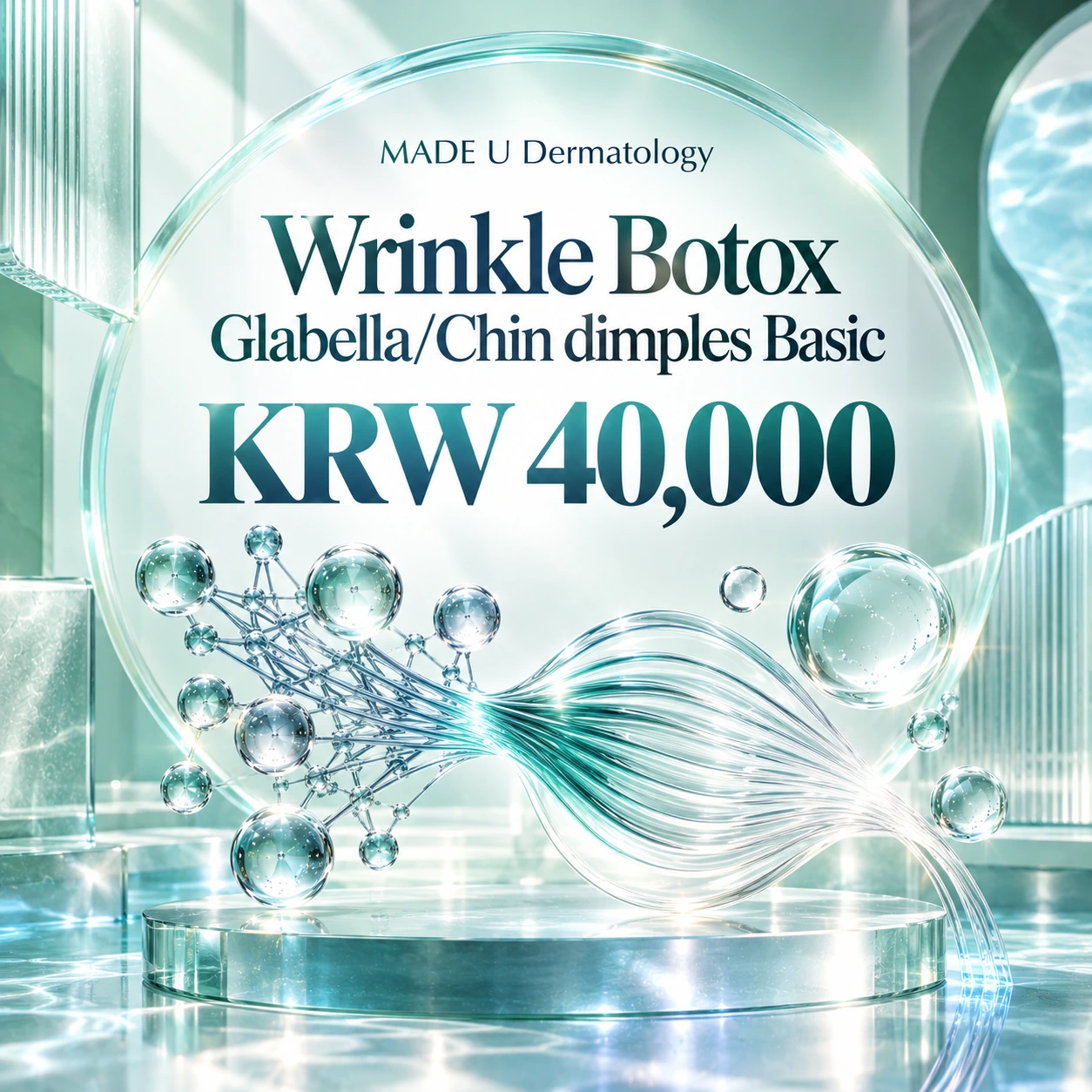 Wrinkle Botox Glabella/Chin dimples Basic