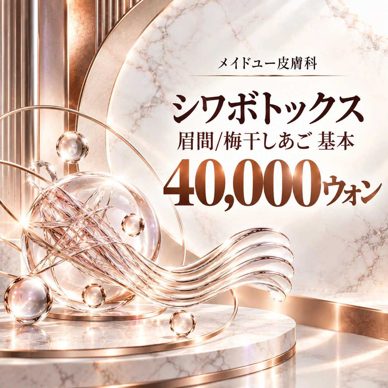 シワボトックス 眉間/梅干しあご 基本