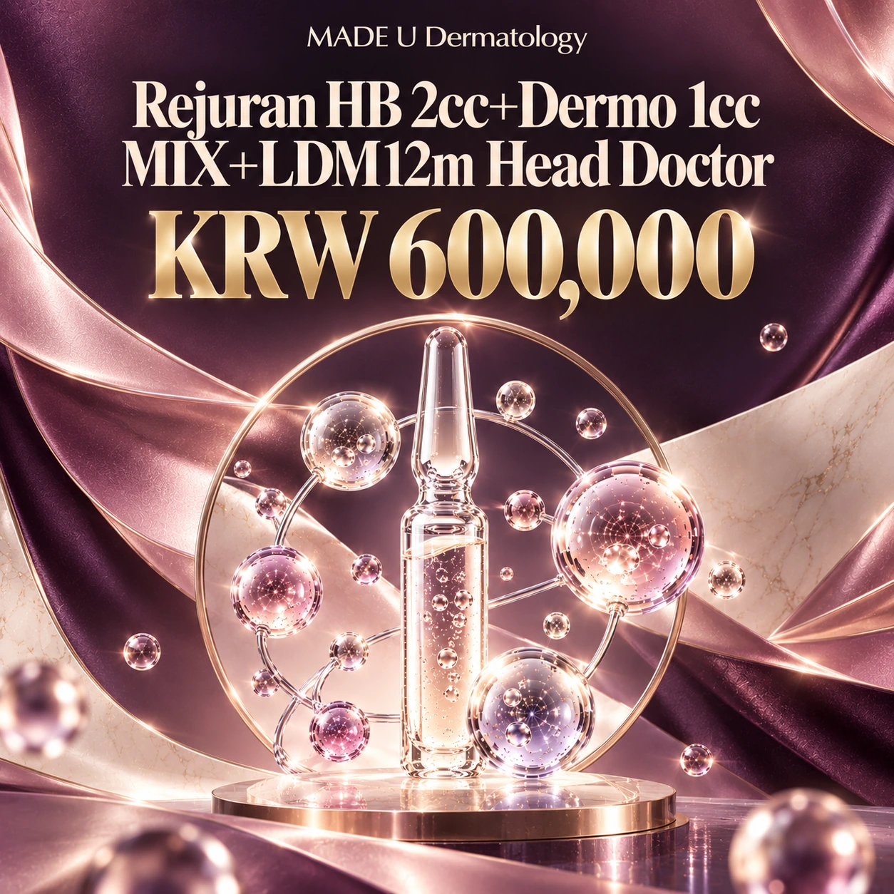 Rejuran HB 2cc+Dermo 1cc MIX+LDM12m Head Doctor