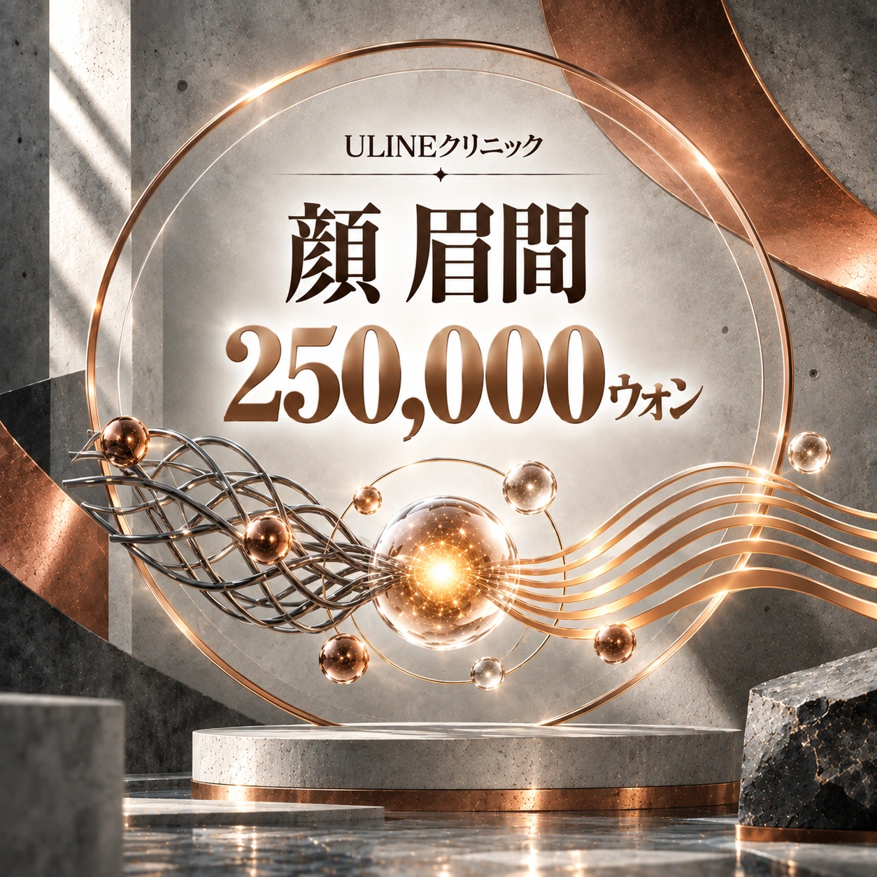 顔 眉間
