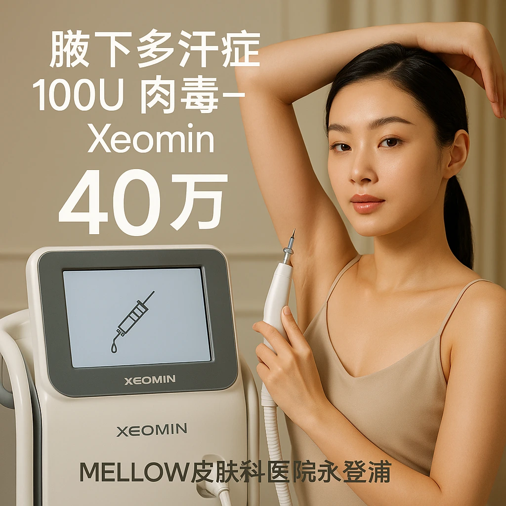 腋下多汗症 100U 肉毒素 - Xeomin