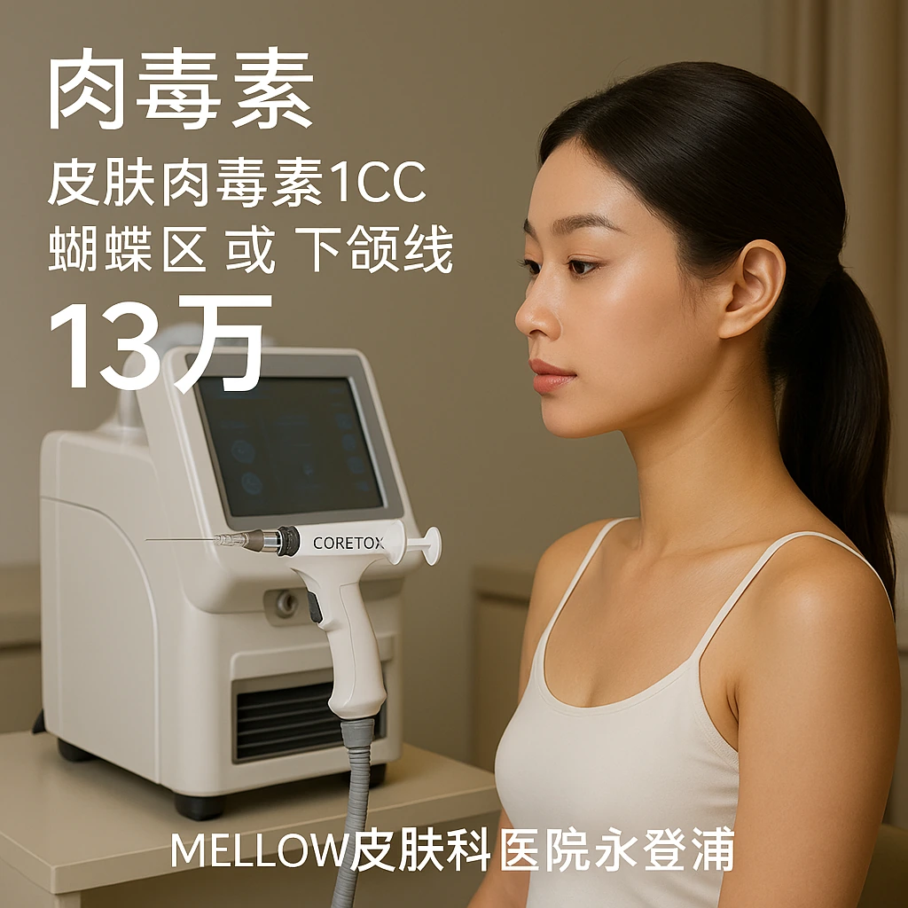 皮肤肉毒素 1CC 蝴蝶区 或 下颌线 - Coretox