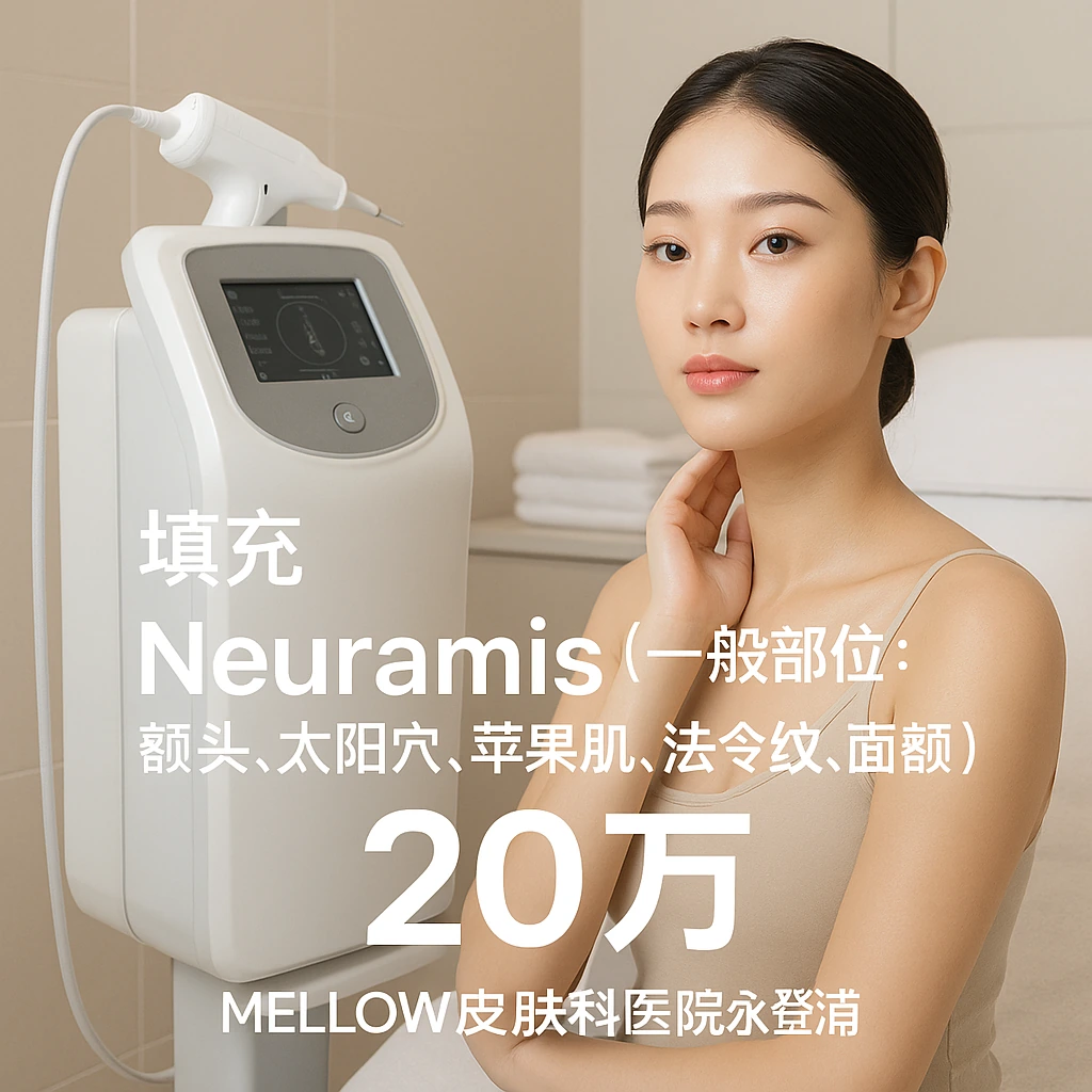 Neuramis (一般部位: 额头, 太阳穴, 苹果肌, 法令纹, 面颊, 下巴)