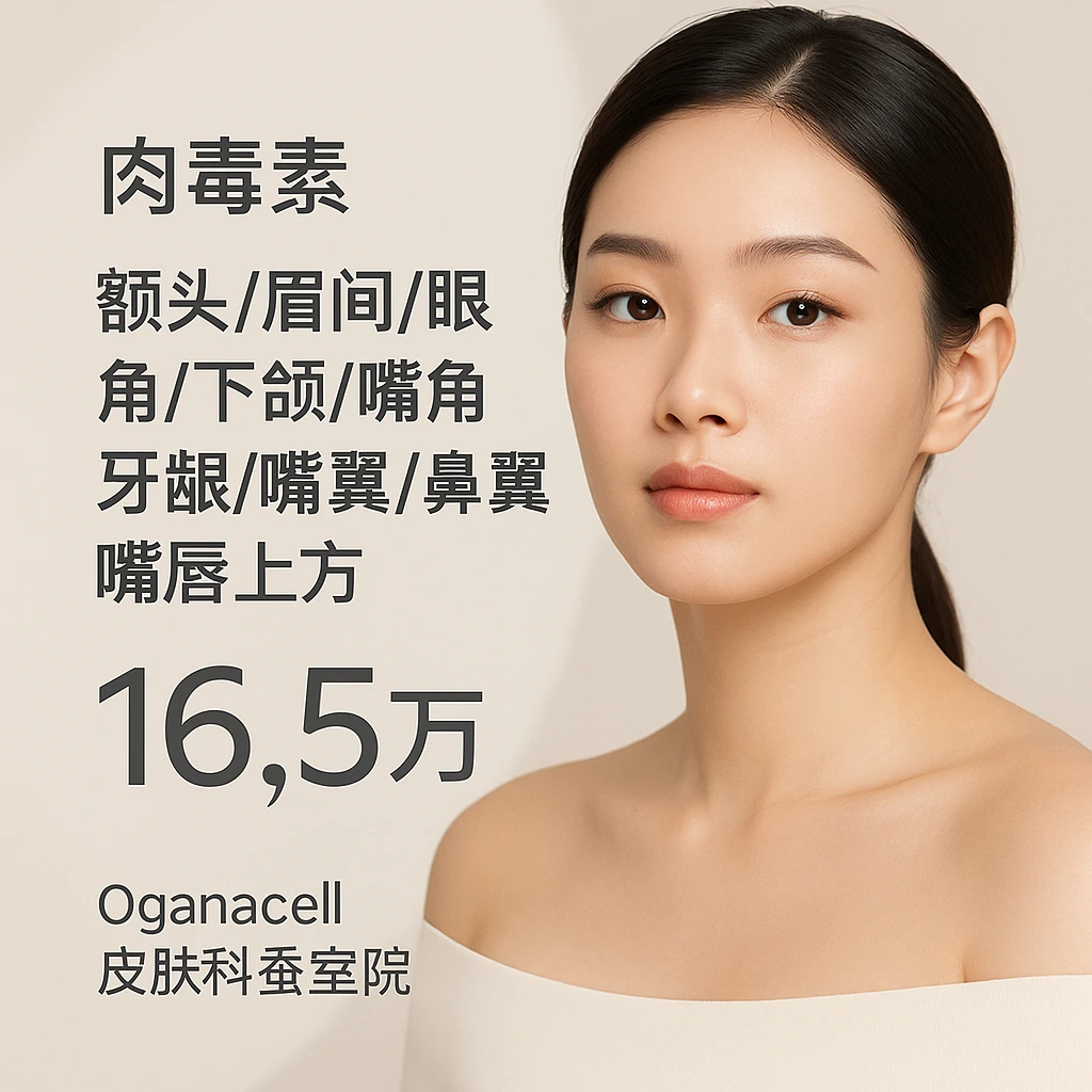 肉毒素 额头/眉间/眼角/下颌/嘴角/牙龈/鼻翼/嘴唇上方