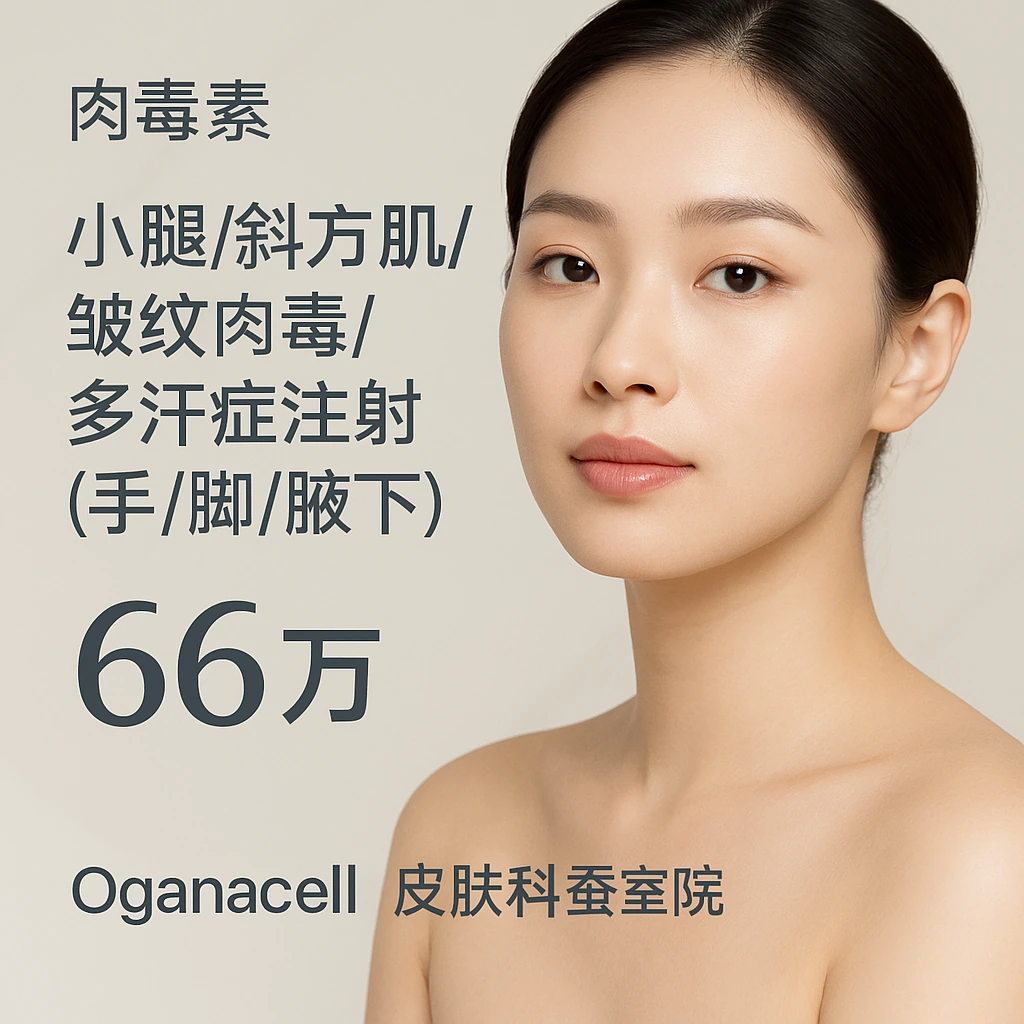肉毒素 小腿/斜方肌/皱纹肉毒/多汗症注射(手/脚/腋下)